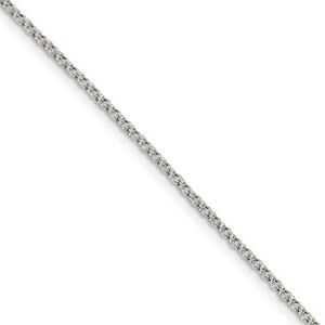 1.5mm, Sterling Silver Solid Rolo Chain Necklace, 18 Inch